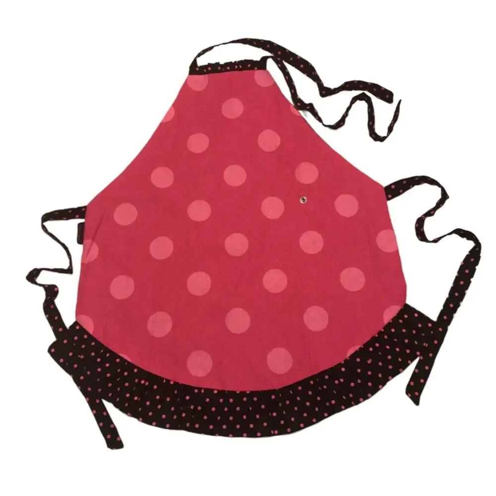 Handmade Reversible Polka Dot Apron w/Attachable Dishtowel